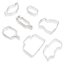 1Set Mehrzweck Edelstahl Keksformen Für Kreatives Backen Silber