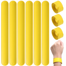 10Stk Gelbe Silikon Slap Bracelets Für Kinder Flexibel Abriebfest