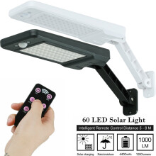 Solarlampe Wandlicht 60 LED IP65 Wasserdicht Schwarz Für Garten