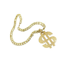 1Stk Kreatives Goldenes Hundehalsband Aus Metall Mit Schmuckanhänger