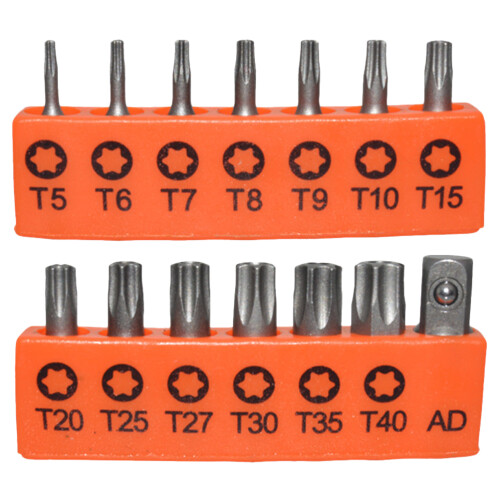 1Set Torx Security Bit Set S2 Legierung Orange Stern Bits 1