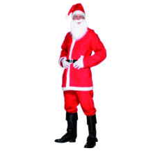 Smiffys Deluxe Santa Suit - Jacket, Beard, Hat - Medium