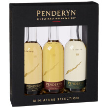 Penderyn Gold Welsh Whisky Gift Pack: 3 x 5cl Single Malts