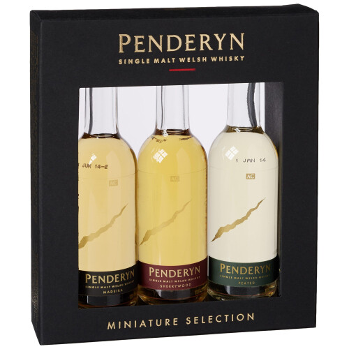 Penderyn Gold Welsh Whisky Gift Pack: 3 x 5cl Single Malts