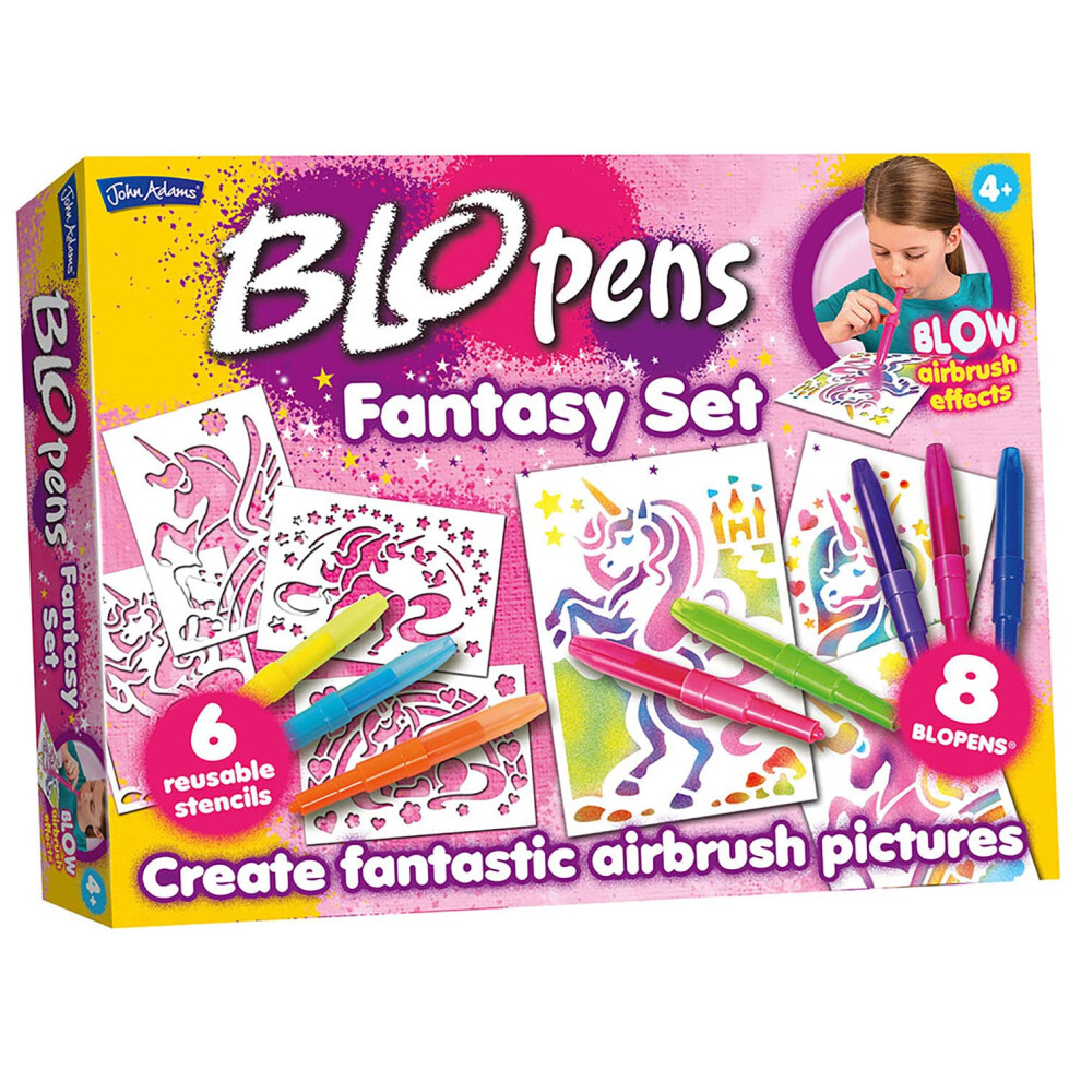 John Adams Blopens Fantasy Set: 8 Blopens, 6 Stencils