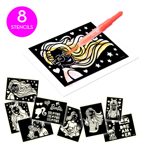 John Adams John Adams BLOPENS Barbie Activity Set - 8 BLOPENS, 8 Stencils 2