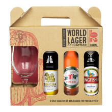 Brew House World Lager Gift Box - 3x330ml Lagers & Chalice