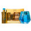 Au Vodka Gift Set, Blue Raspberry 5cl & Gold Glass 7