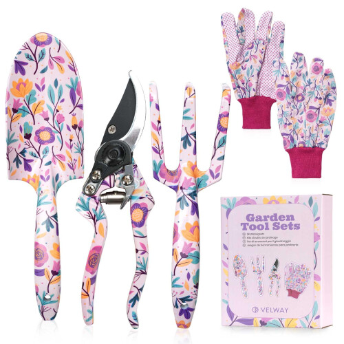 Velway Gardening Tools, 5-Piece Set w/Gloves 1