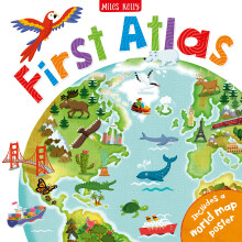 Children's First Atlas: 48 Pages, World Map Poster