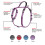 HALTI Walking Harness, Small, Purple, Reflective & Adjustable 5
