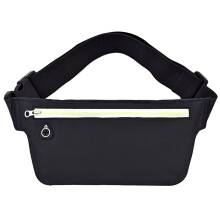 Outdoor Lauf Hüfttasche Schwarz Stretch Polyester Reflektierend