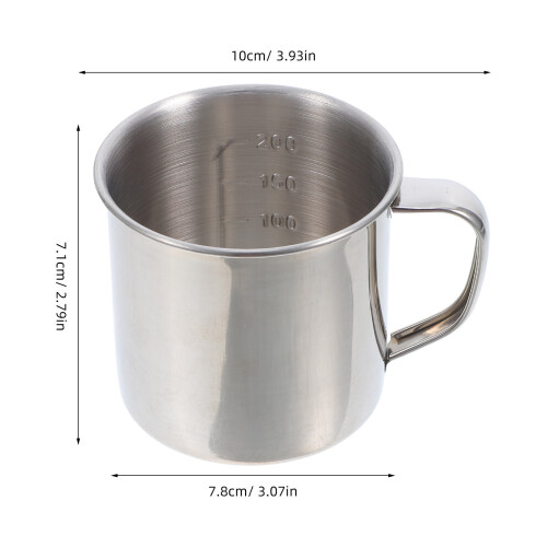 Becher Tasse Trinkgläser Edelstahl Silber 1