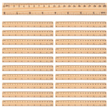 20Stk Gerade Holzlineale Schüler Maßwerkzeug Beige Robust Tragbar