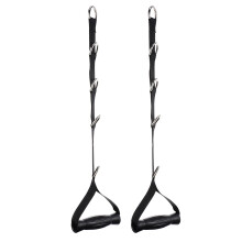 2Stk Fitness Zuggriff Aus ABS Und Nylon Schwarz Für Krafttraining