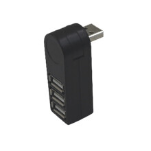 1pc Splitter Tragbarer Usb-Port Hubblack Hohe Daten. Kompakt