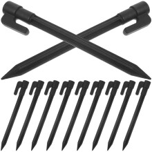 30Stk Zeltpflöcke Glasfaser Schwarz Outdoor, Stark Und Windfest