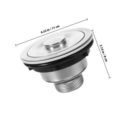 Edelstahl Küchenablauf Rostfreier Spüle Abflussfilter Silber 1