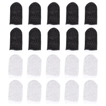 20Stk Gaming Finger Cots Nylon Silberfaser Atmungsaktiv Fingerhüllen