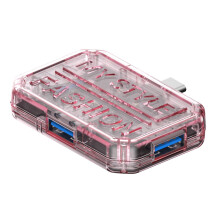 Clear USB C Hub Adapter with 4K HDMI Port, PD100W Fast Charging, 5Gbps Data Transfer, Multiport USB C Dock for Laptop