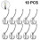 10 Pcs Rustic Coat Hooks Wall Mounted Heavy Duty Dual Hooks Retro 1