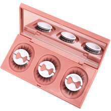 3Paare Wiederverwendbare Fake Wimpern Selbstklebend Pink Dekoration