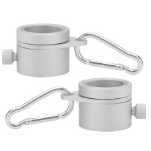 1Set Aluminium Fahnenmast-Montagering Silber Mit Leicht Drehbarem Clip