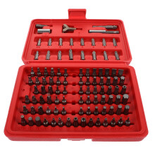 100Stk Präzisions Schraubendreherbits Set Rot Aus Legiertem Stahl