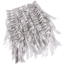 50Stk Satinband Schleifen Grau Für Hochzeit Hochwertiges Stoffband