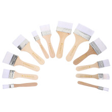 12Stk Nylon Malerpinsel Set Mehrfarbig Holzgriff Für Öl Acryl Aquarell