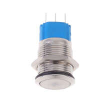 16Mm Wasserdichter Metall-Pushbutton Silber Selbstverriegelnd