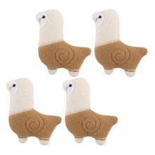 4Stk Kuschelige Alpaka Nähapplikationen Plüsch Patch Für DIY Kleidung