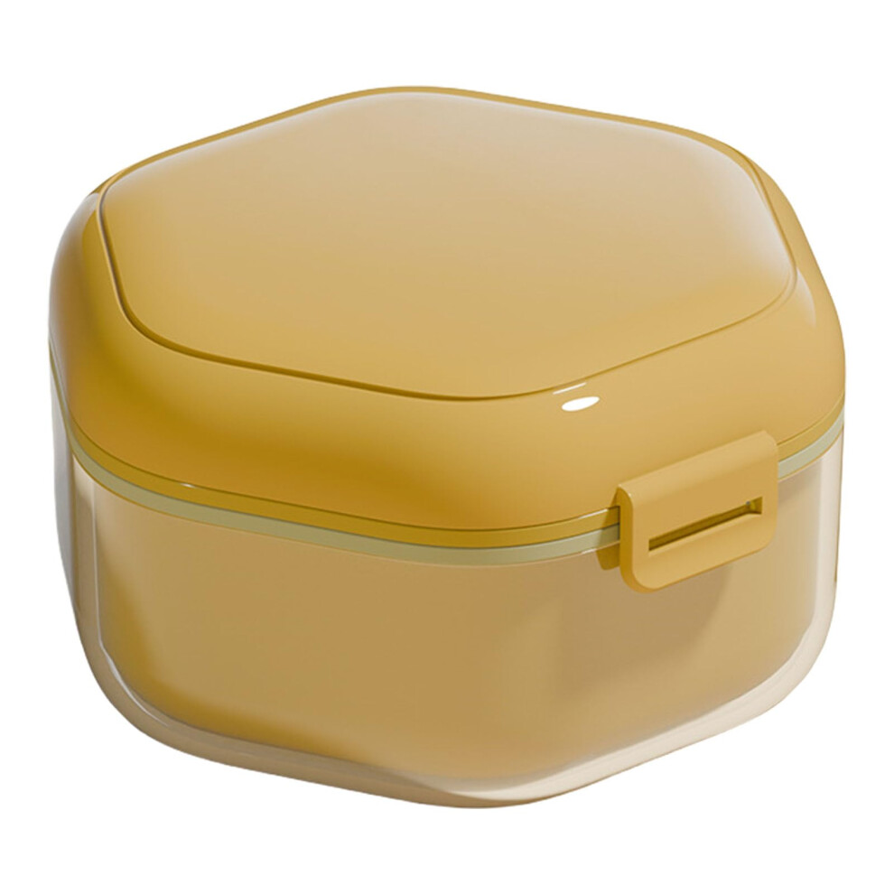Clear Denture Storage Box for Travel - Ventilated Dental Case for Retainers, Mouth Guards, and Teeth Protection