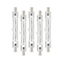 5 Pack R7s 118mm 300w 230v,r7s Halogen Linear Light Bulb, Dimmable Halogen Lamp for Construction Wo