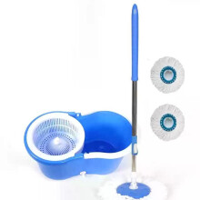 (Blue) New Magic Spin Mop Bucket Cleaning System 360 Rotation, 2 Microfiber Mop Heads Spin Mop Bucket System With Wringer Set, Mops For Floor