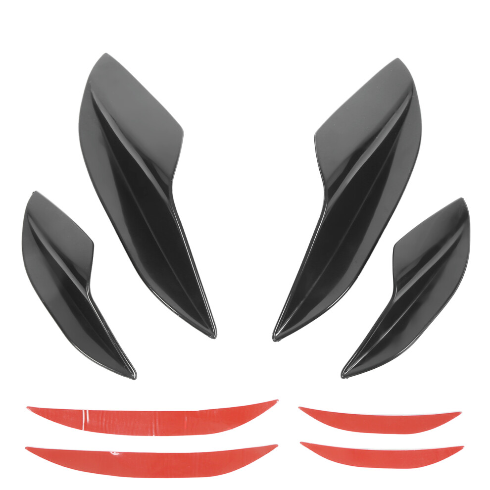 Bumper Fin Car Front Bumper Side Splitter Canards Black 8320539172231