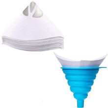 Paint Strainers Pack of 100, Disposable Color Paper Sieves with Silicone Filter for Automotive Paint and Paint Accessories
