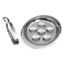 2Stk Edelstahl Schneckenplatten Servierplatten Mit Zange Für Küche