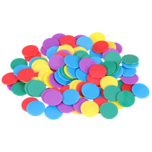 100Stk Kunststoff Zählchips Multicolor Für Kinder Spiel & Lernzubehör