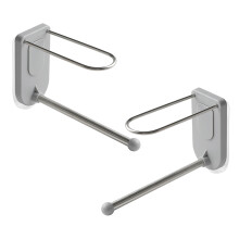 2Stk Metall Kleiderbügelhalter Wand Organizer Grau Rostfrei