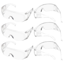 6 Paare Brille Schutzlinse Laborgläser Plastik Transparent