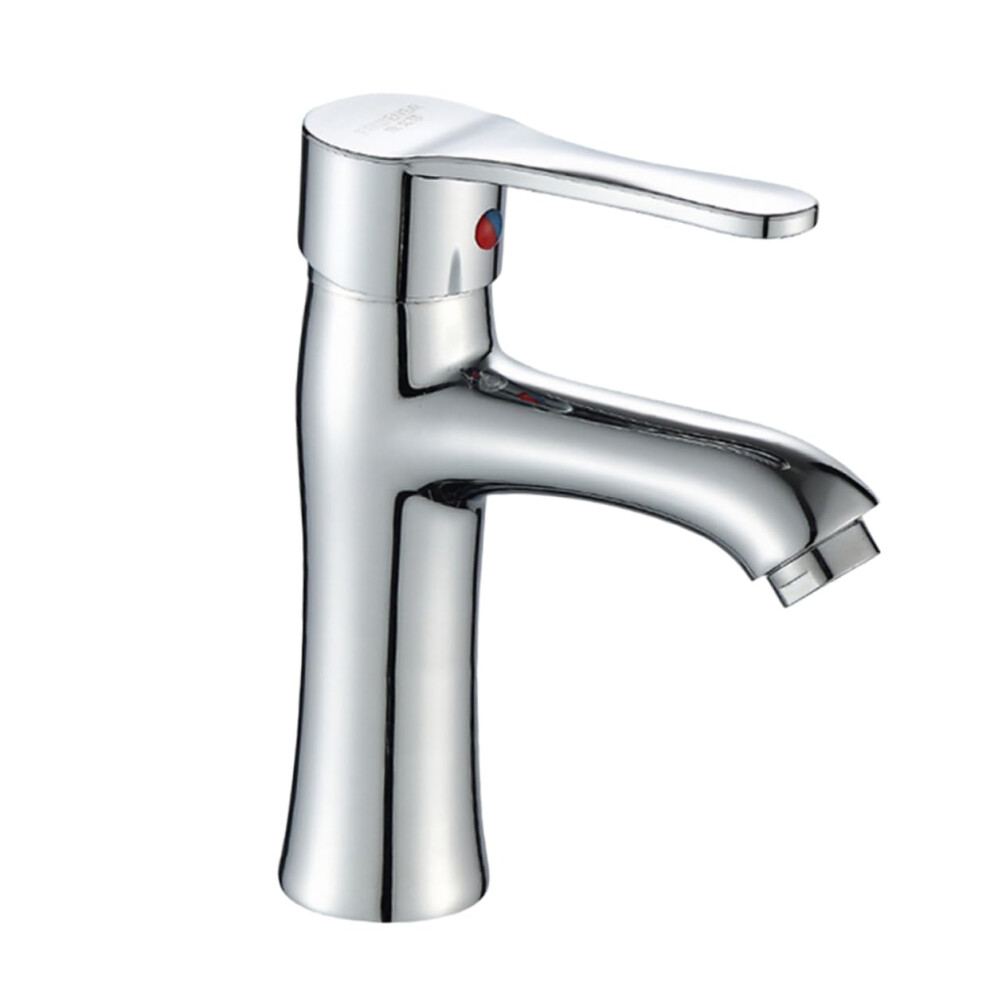 Modern Style Single Hole Waterfall Faucet For Bathroom Sink, Hot And Cold Water, Chrome Finish, Easy Installation 9016109829382