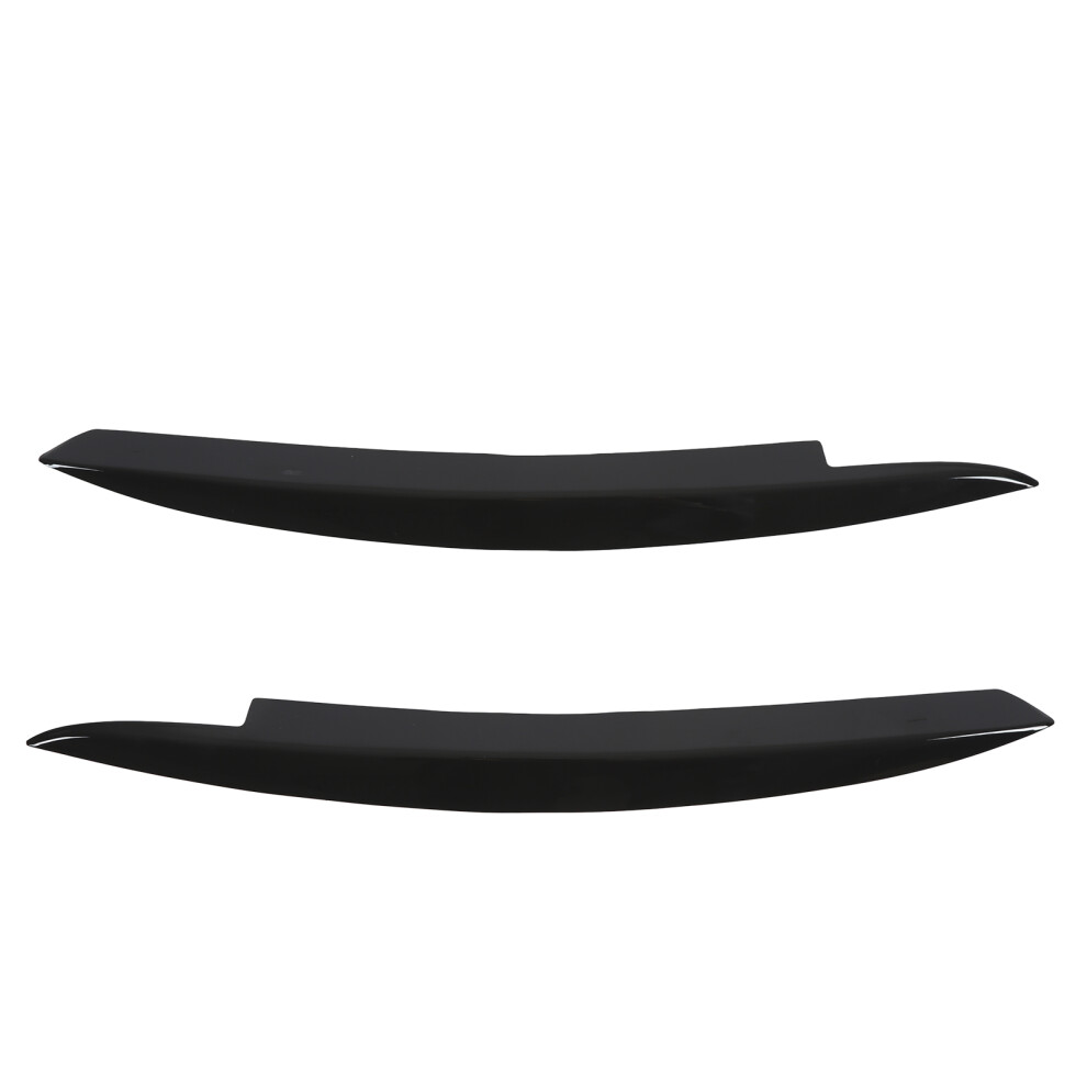 Pair Car Headlight Eyebrows Left Right Glossy Black 8320539173115