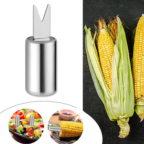 12Pcs Stainless Steel Corn Cobs Holders Practical BBQ Fork 1