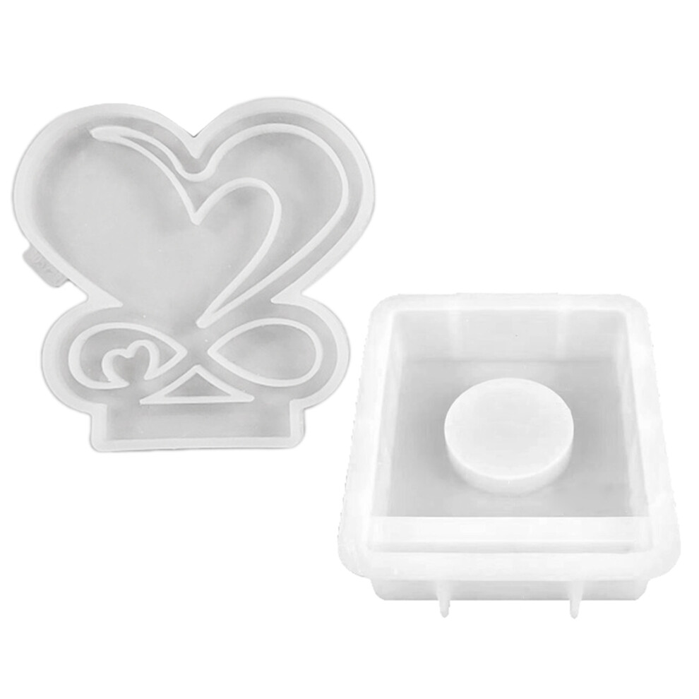 Silicone Heart Shaped Candlestick Mold Easy Release Candle 7751000022938