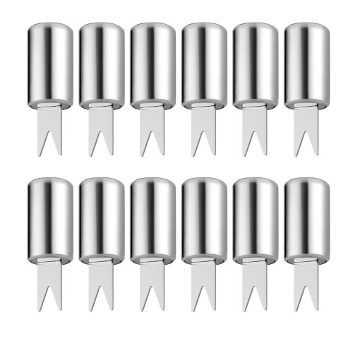 12Pcs Stainless Steel Corn Cobs Holders Practical BBQ Fork