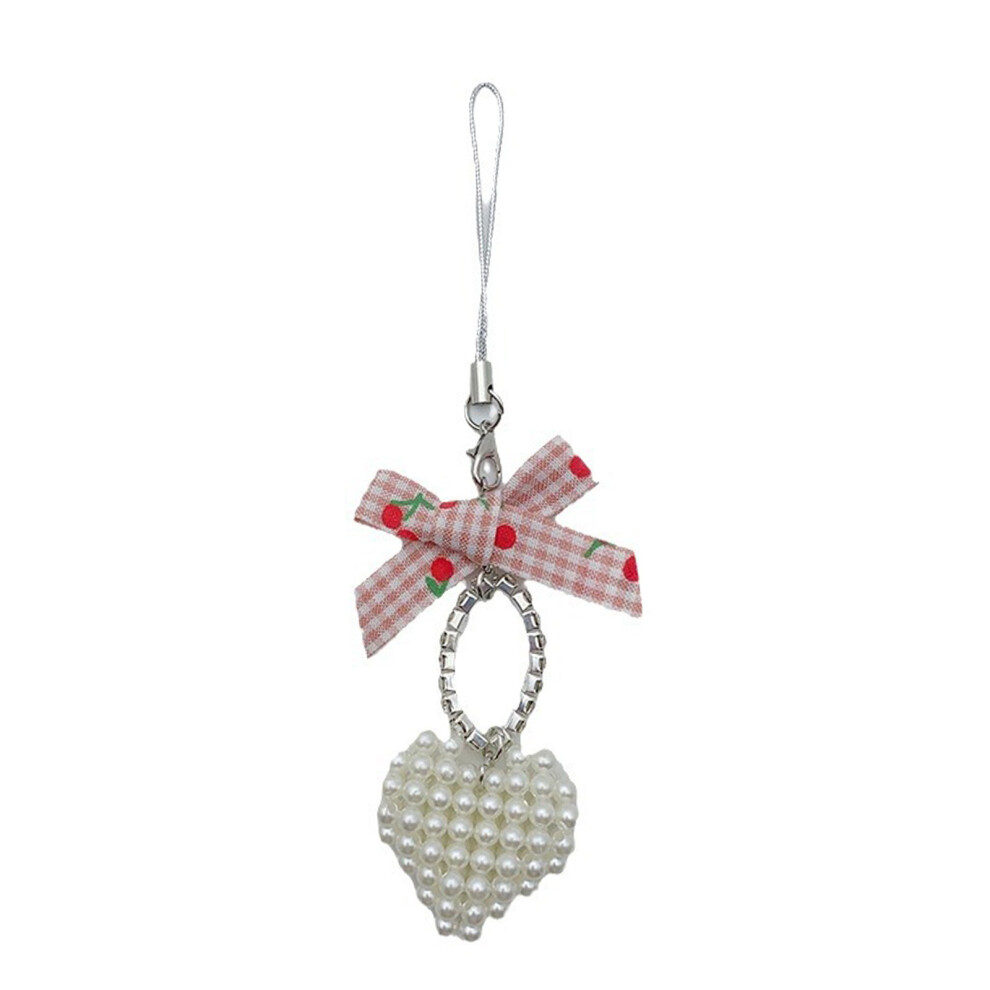 Sweet Heart Pearls Bows Keychain Unique Bag Pendant Fashion 7751000023270