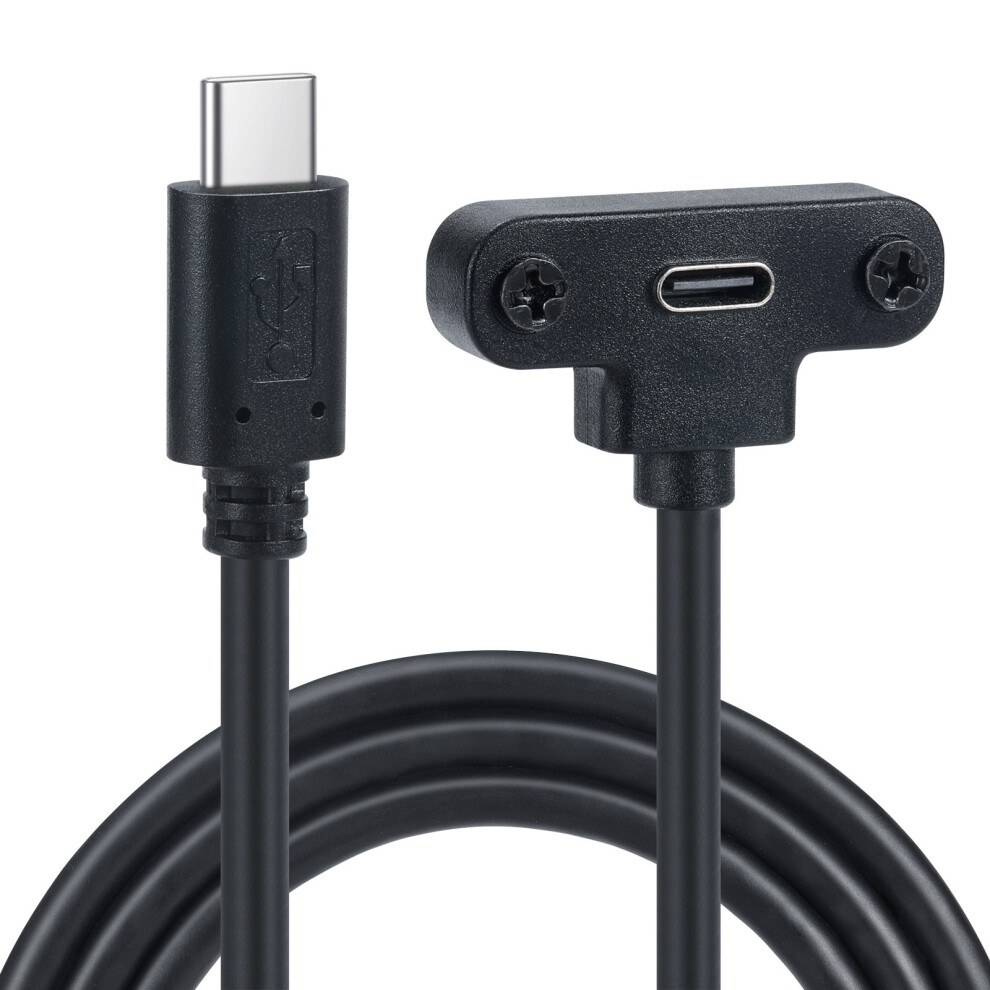 Usb2.0 Type C Male To Female Extension Cable With Panel Mount 7751000024161