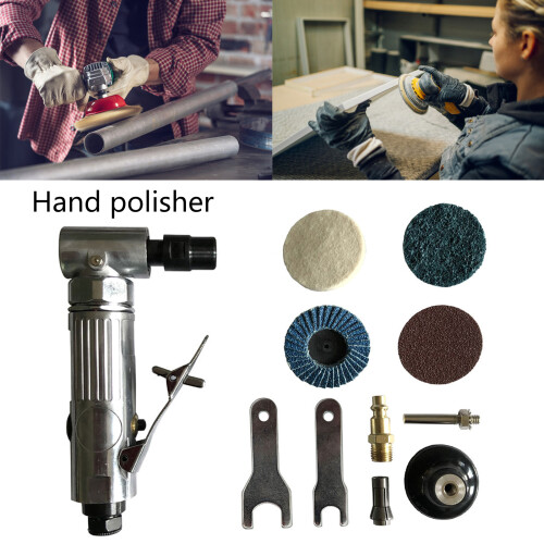 Pneumatic Angled Die Grinder with Grinding and Polishing Tool 1