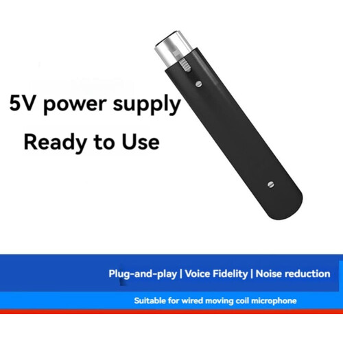 Dynamic Microphone Amplifier with 5V Power Supply, Single Channel, Omnidirectional Compatibility, Compact Design 2